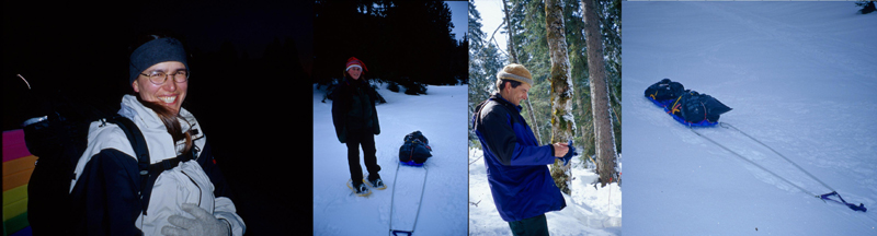 Daniela Csencsics,  Silke Werth, Christoph Scheidegger, and our phantastic pulka