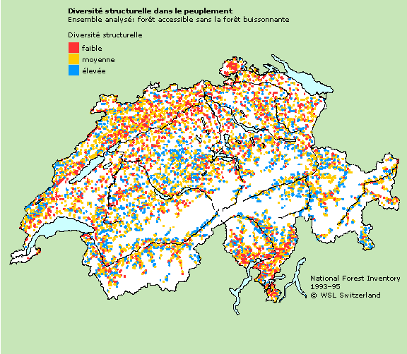 Diversit&eacute; structurelle dans le peuplement